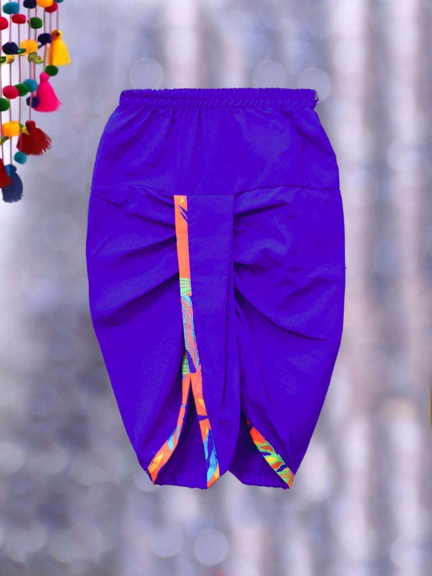 A.T.U.N. Boys Royal Blue & Orange Printed Full Sleeves Kurta Set