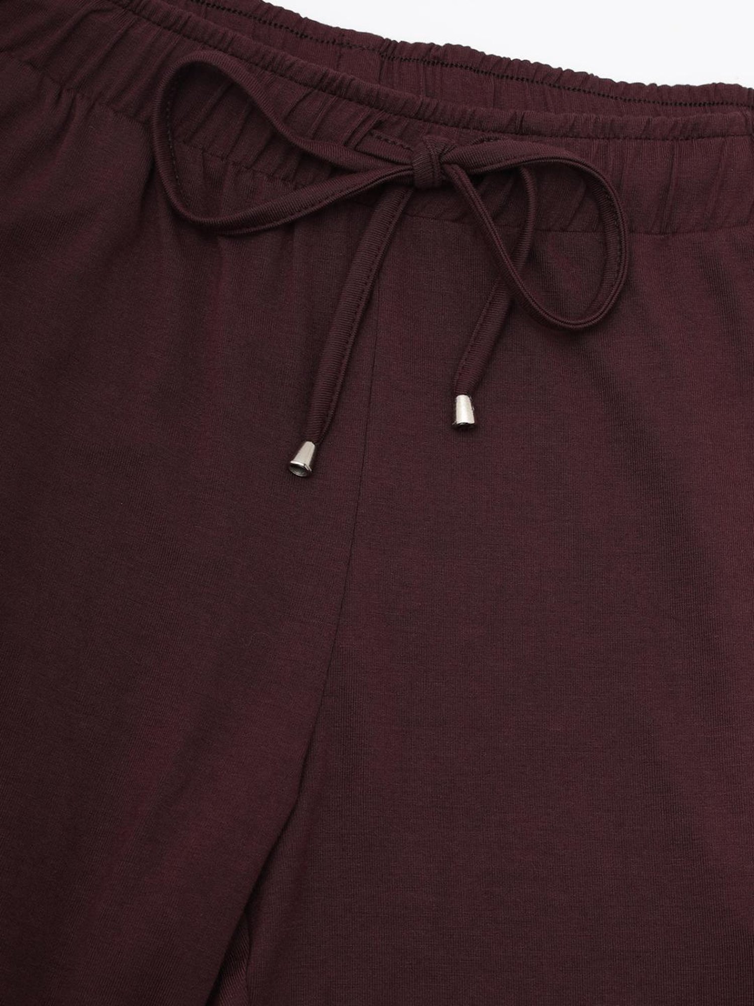 Enamor Brown Plain Lounge Track Pants