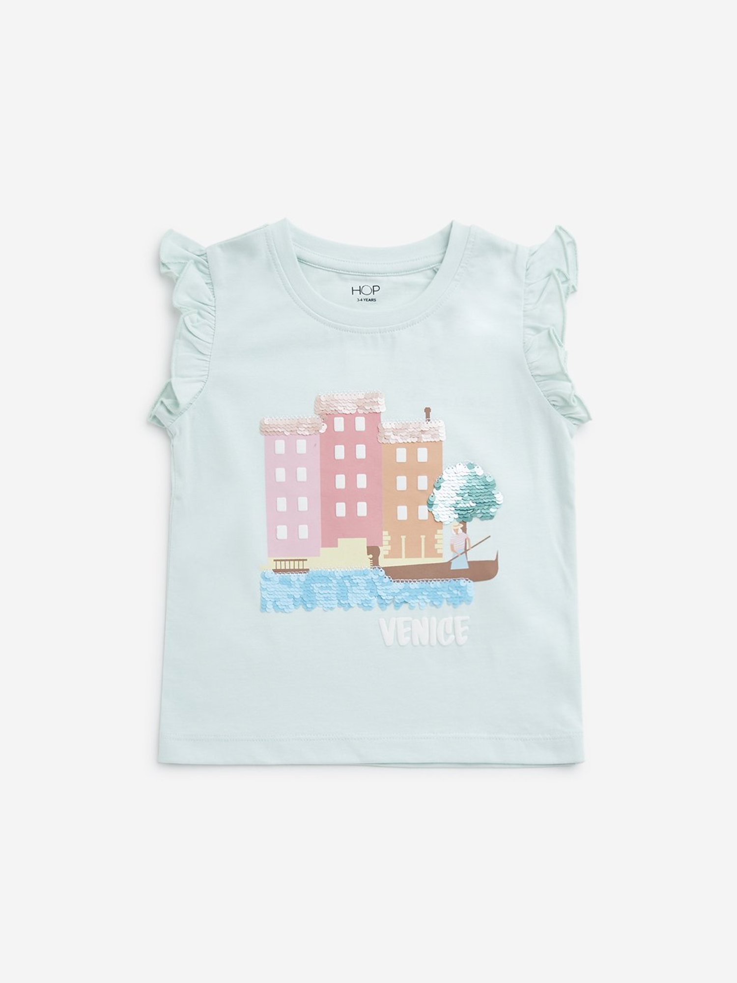 HOP Kids by Westside Mint Cityscape Design Cotton T-Shirt