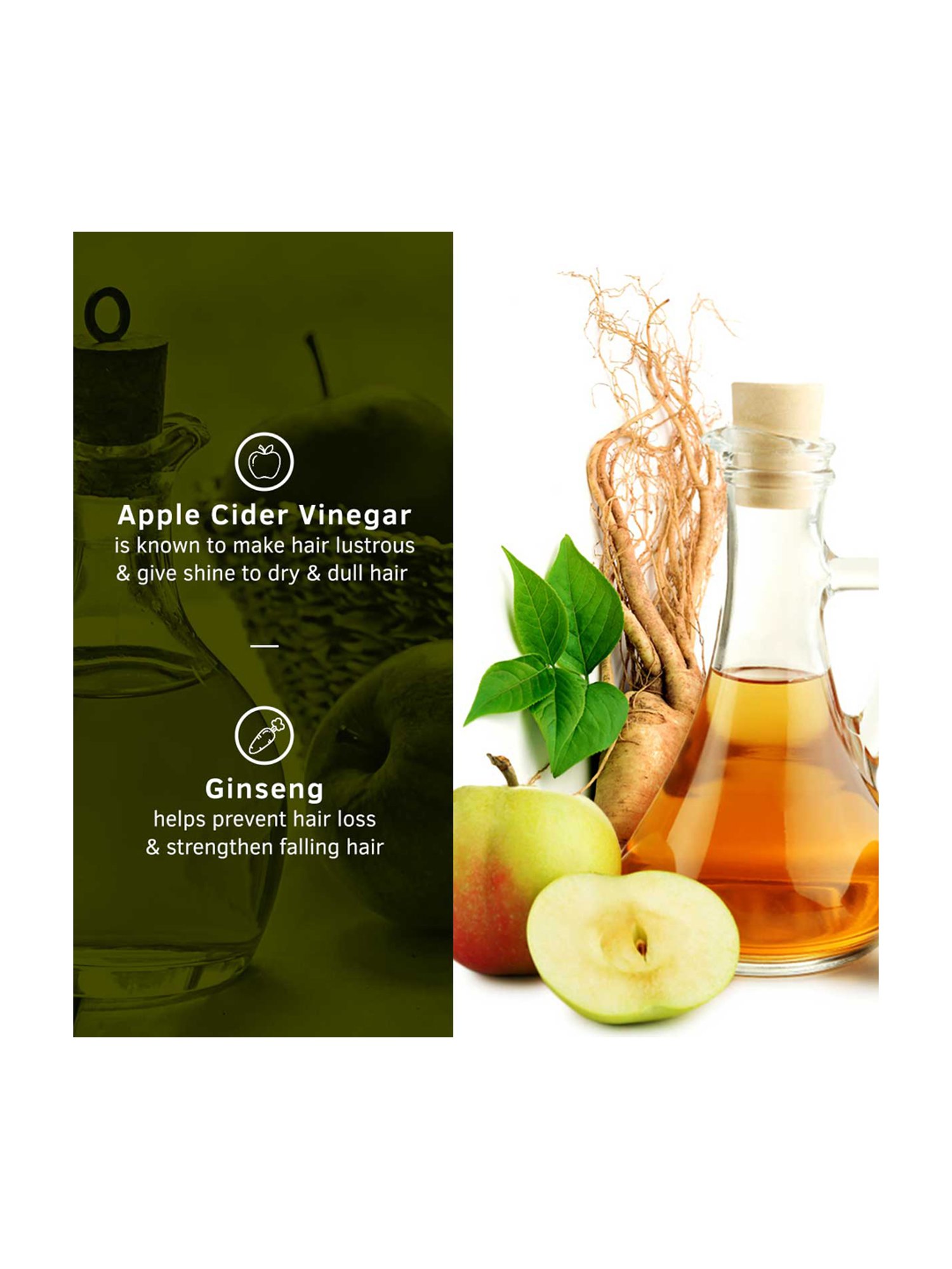 Ustraa Anti Hair Fall Shampoo with Apple Cider Vinegar - 250 ml