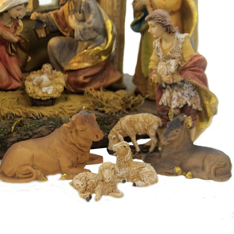 Christmas 8.5" Nativity Ruins Holy Family Kings Angel  -  Decorative Figurines