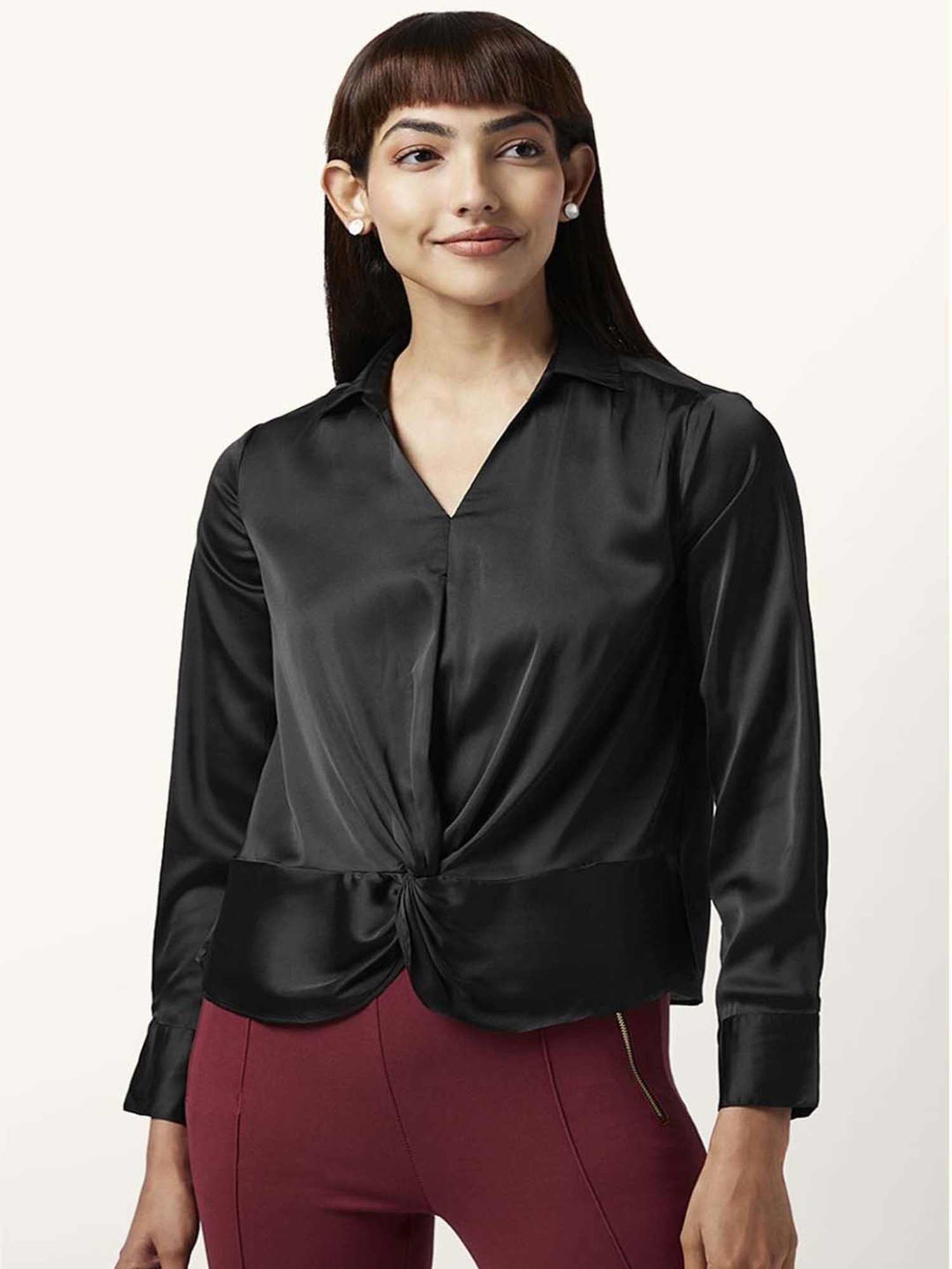 Annabelle by Pantaloons Black Regular Fit Top