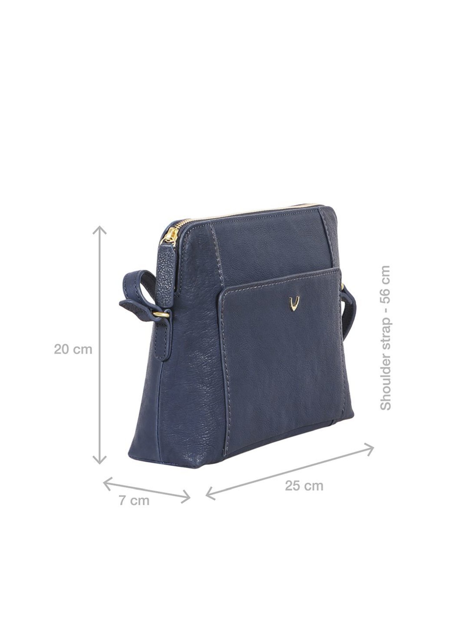 Hidesign Wabi Sabi Blue Solid Medium Sling Handbag