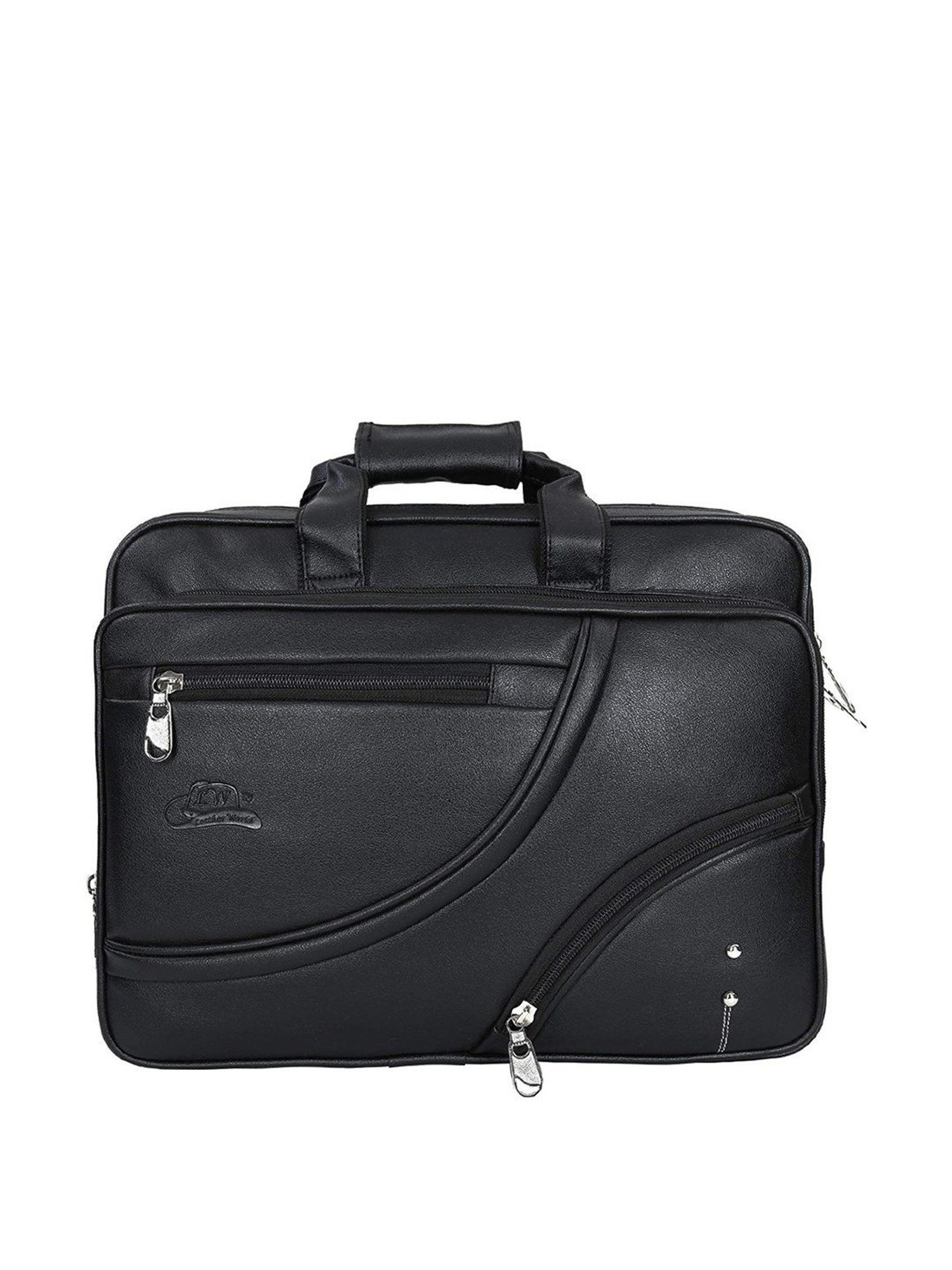 Priority Black Synthetic Large Messenger Bag