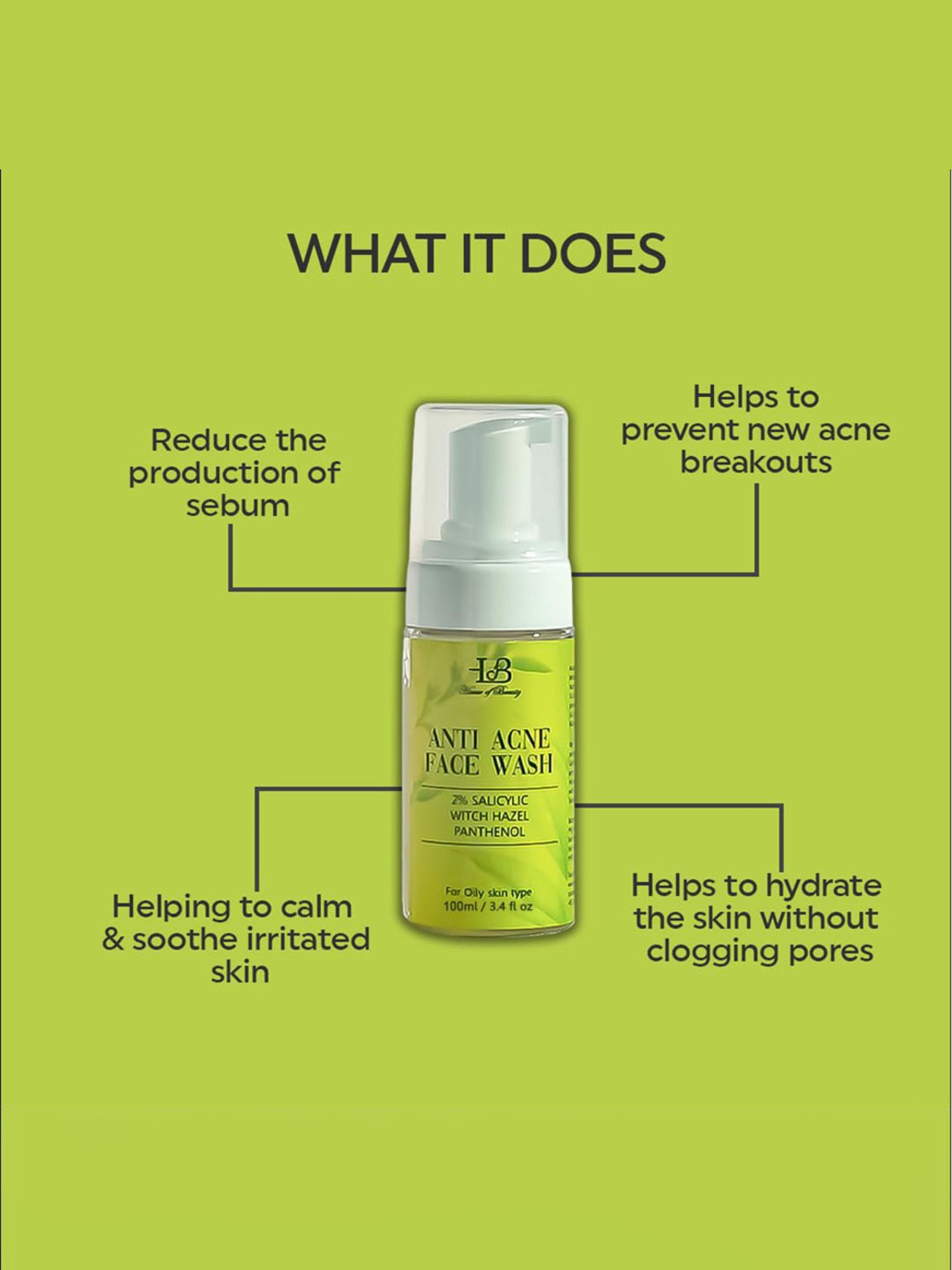 House of Beauty Anti Acne Face Wash - 100 ml