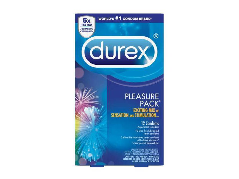 Durex Pleasure Pack Latex Condoms - 12ct
