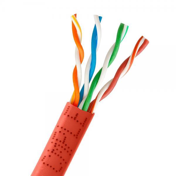 Cmple - Cat-5E Bulk Cable 350MHz UTP 24AWG Bare Copper CMR Rated 1000FT Red