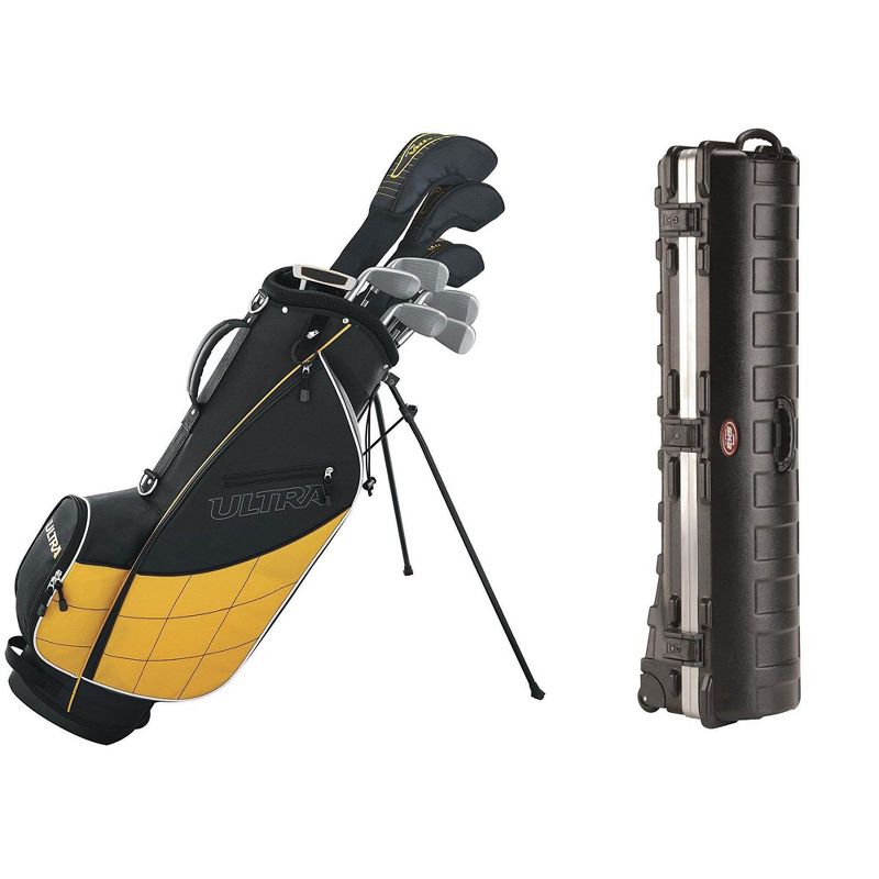 Wilson Ultra Men's 13 Piece Right Handed Golf Club Set & Wheeled Travel Case