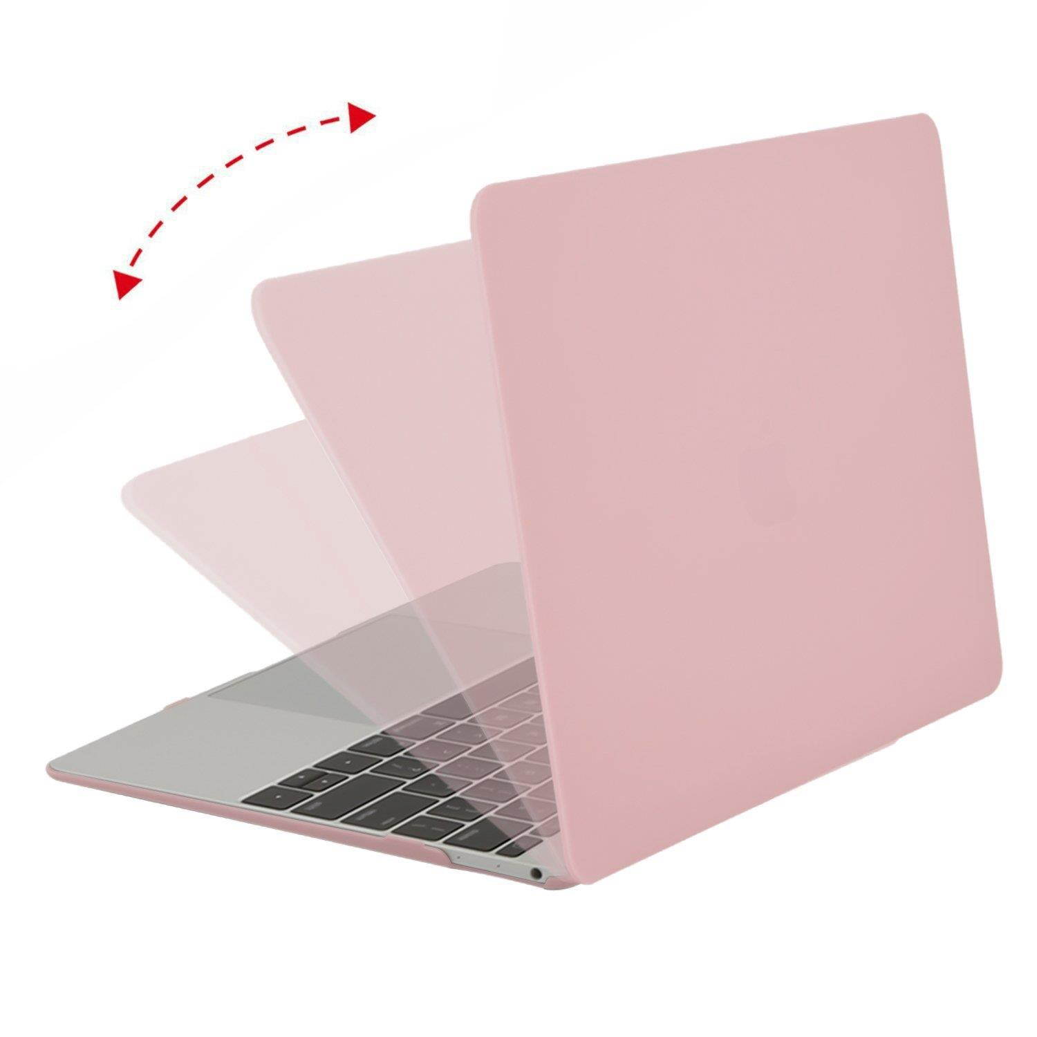 MOSISO Plastic Hard Shell Case & Keyboard Cover Compatible MacBook 12 Inch Retina Display Model A1534 (Newest Version 2017/2016/2015), Rose Quartz