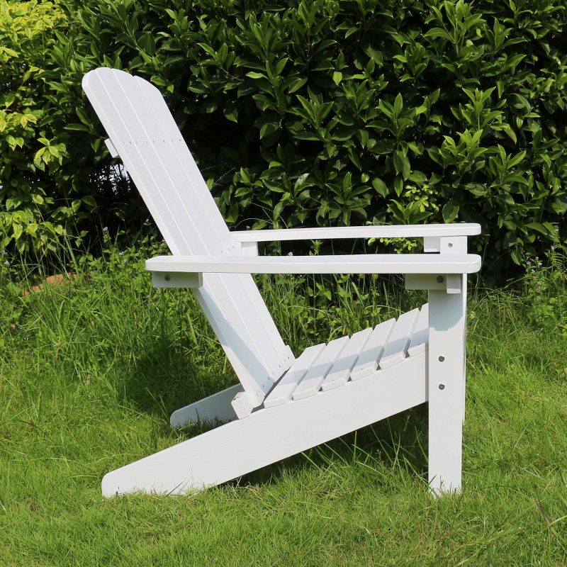 Lakeside Faux Wood Adirondack Outdoor Portable Chair White - Merry Products