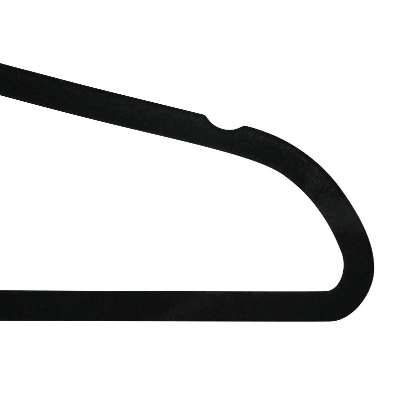 Simplify 10pc Super Slim Velvet Huggable Hangers Black