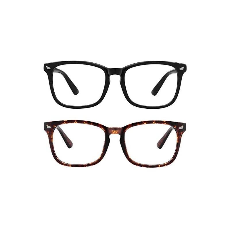 Blue Light Blocking Glasses, Anti Eye Strain Headache (Sleep Better),Computer Glasses UV400 Transparent Lens