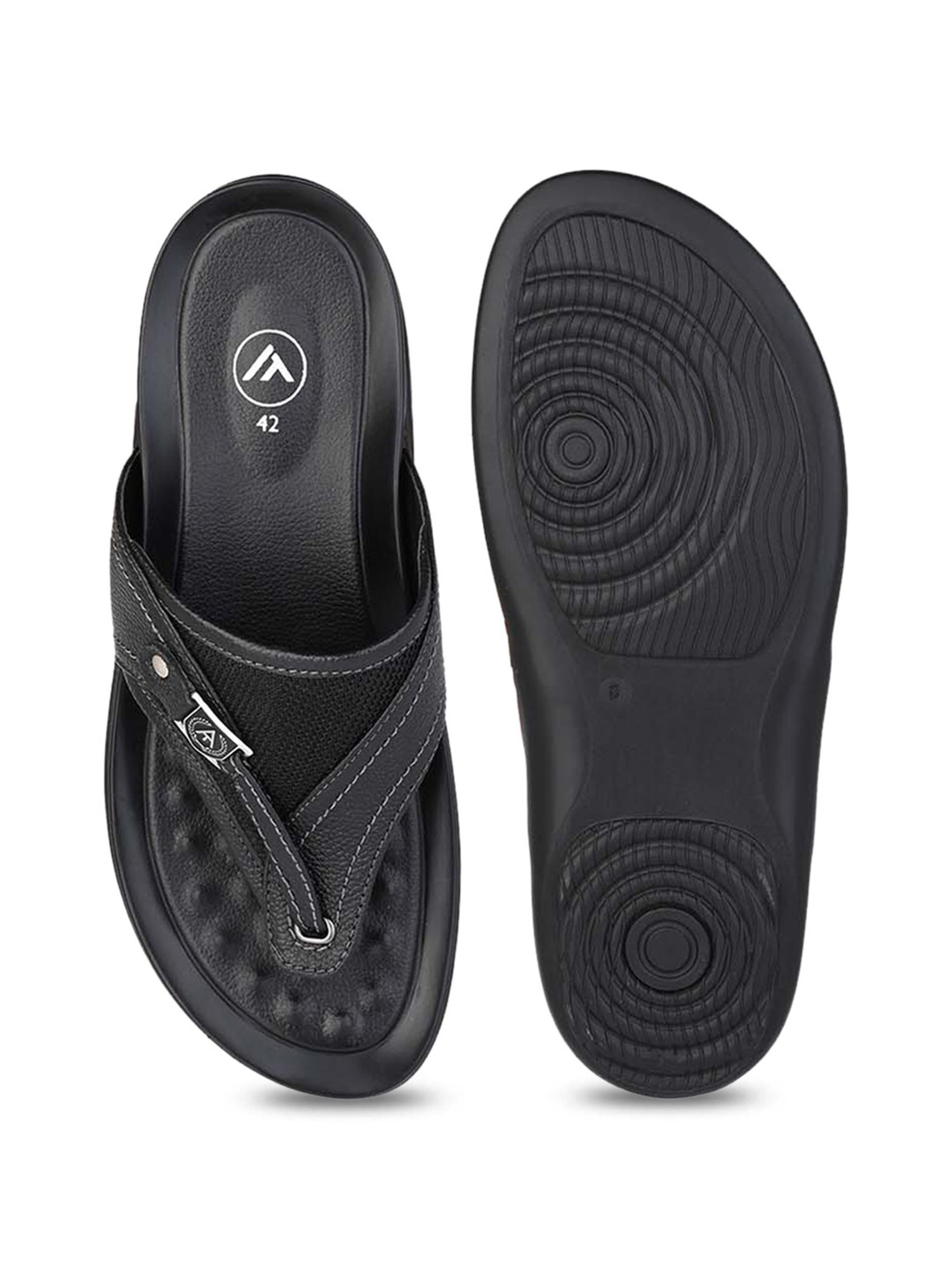 Alberto Torresi 
 Men's Black Thong Sandals
