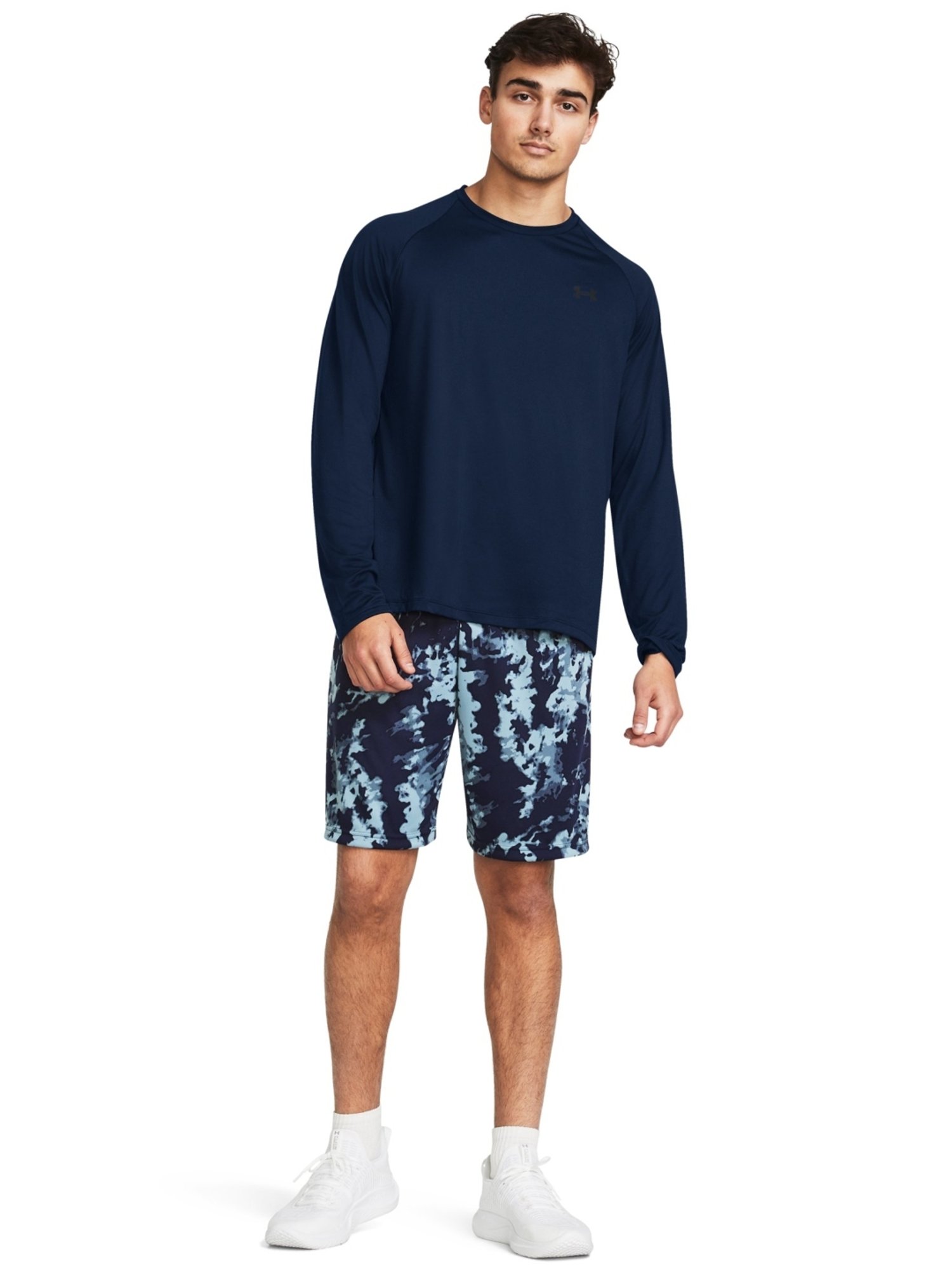 Under Armour Blue Loose Fit Printed Shorts
