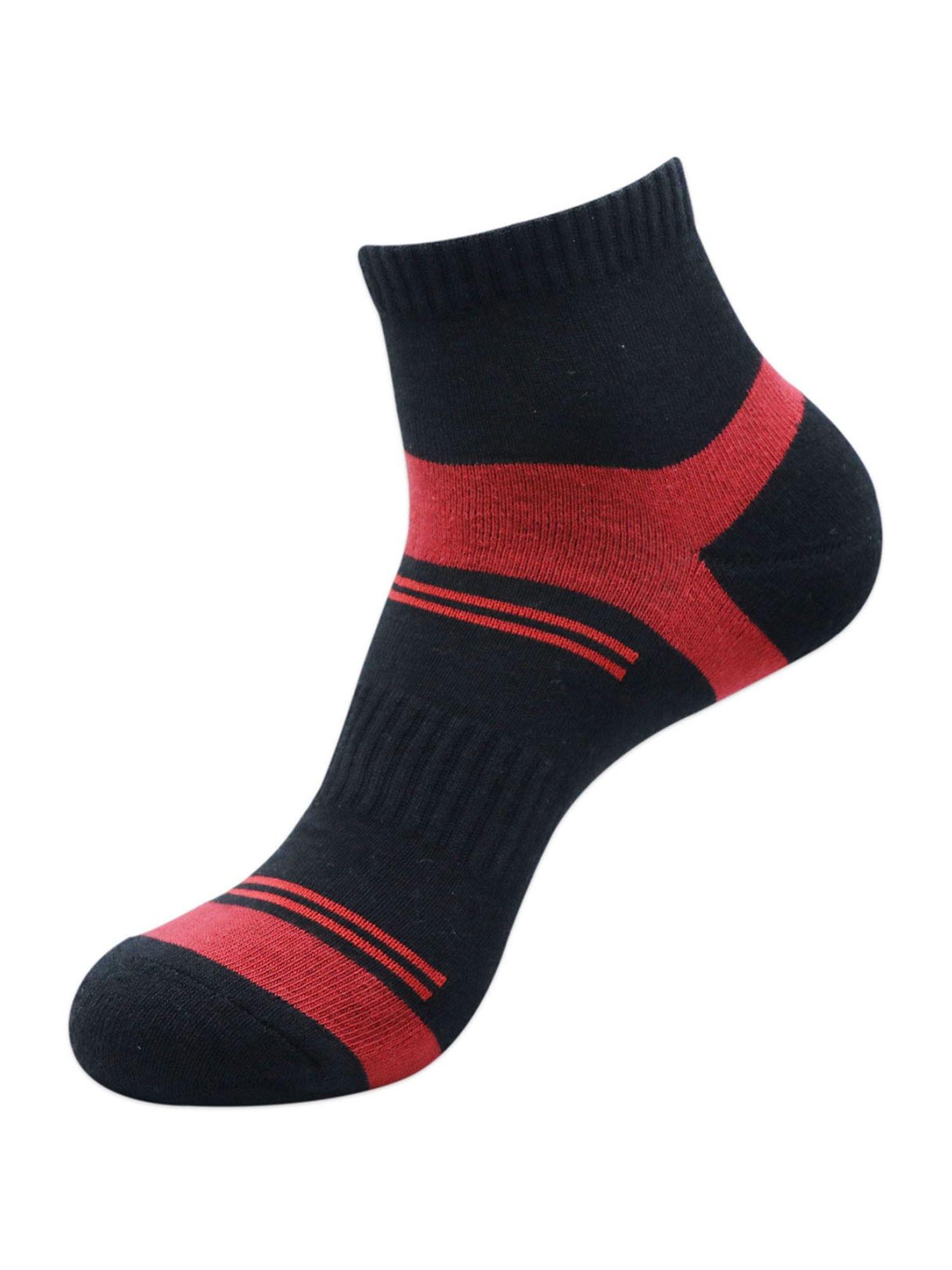 BALENZIA Cotton Striped High Ankle Sports Socks (Pack Of 3)