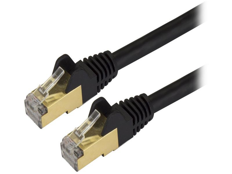 StarTech C6ASPAT6BK StarTech.com Cat6a Shielded Patch Cable - 6 ft. - Black - Snagless RJ45 Cable - Ethernet Cord - Cat 6a Cable