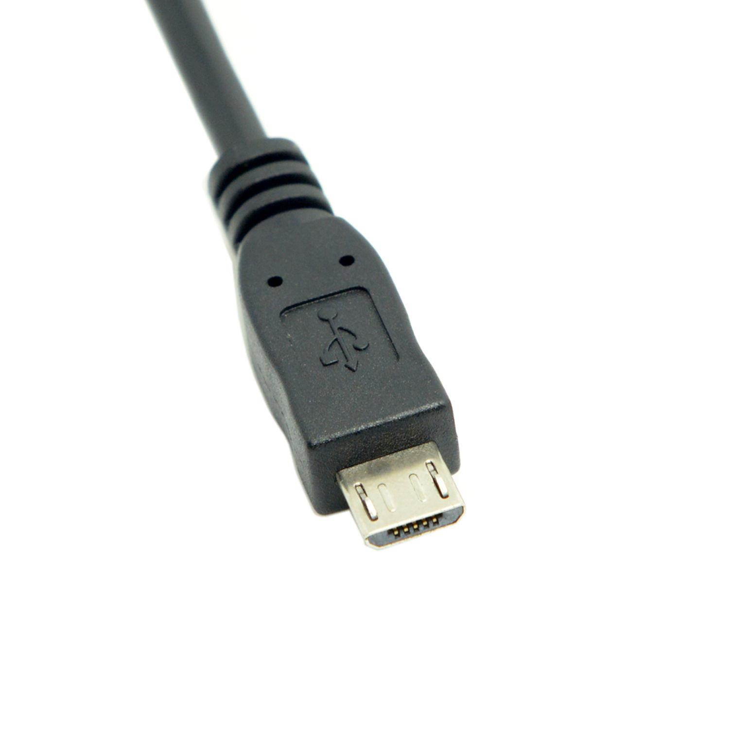 2pcs USB 2.0 A Male right Angled 90 D to USB Micro B 5Pin Male 0.5m phone cable