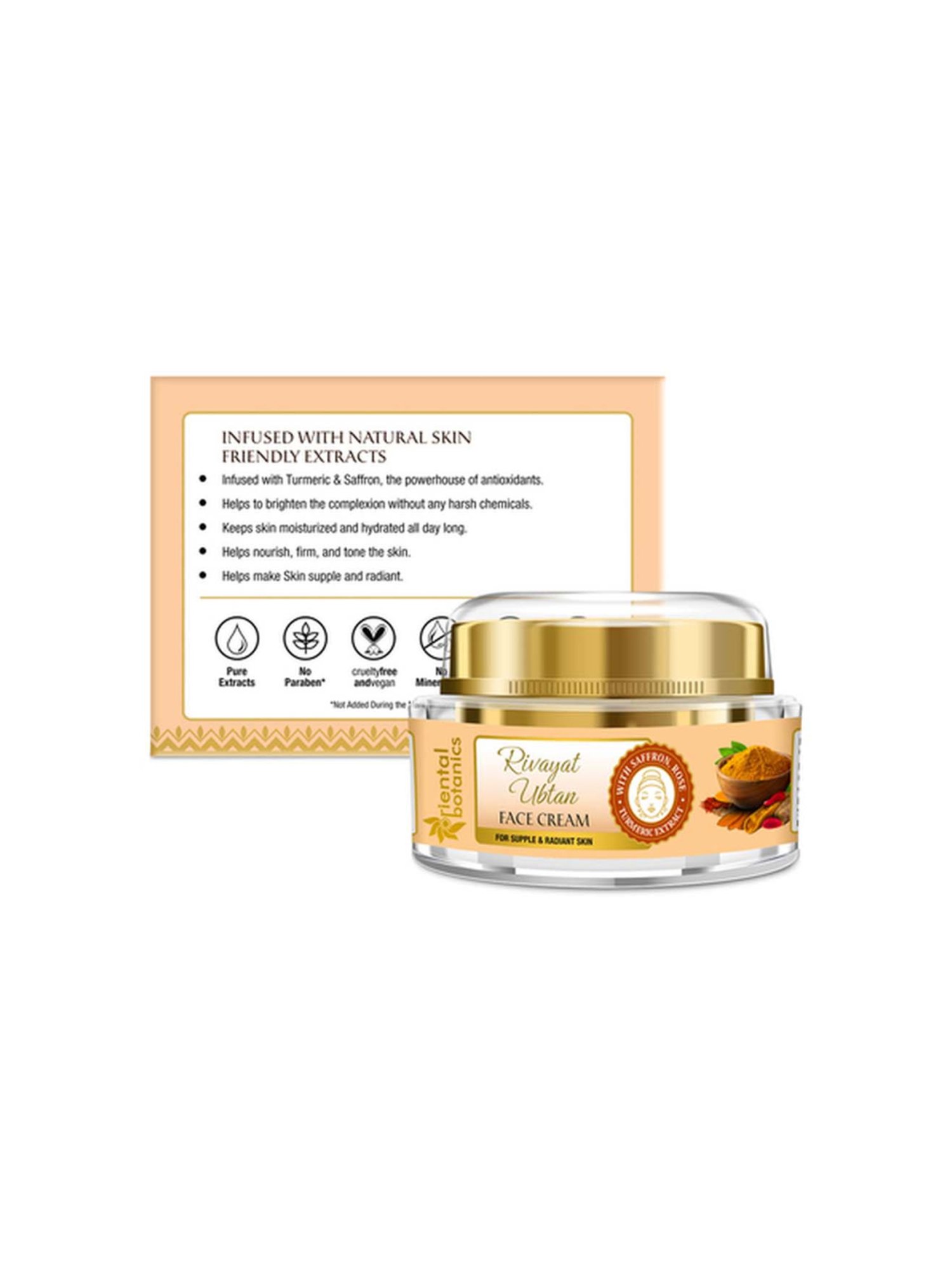 Oriental Botanics Rivayat Ubtan Face Cream - 50 gm