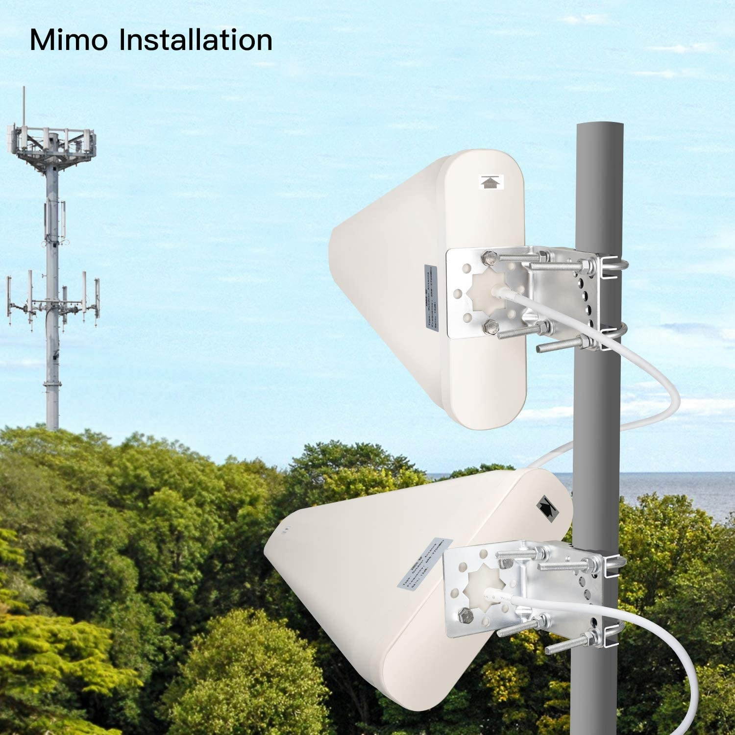 XRDS-RF 12 dBi Wideband Directional Antenna High Gain 3G/4G/5G/LTE/Wi-Fi Universal Fixed Mount Outdoor High Gain LTE Antenna (698-5800 MHz)