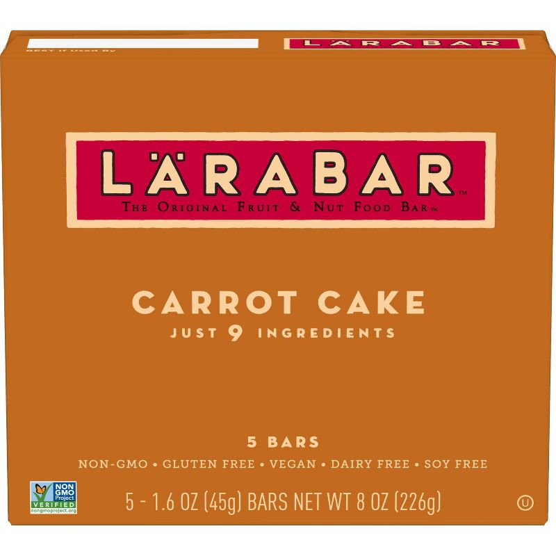 Larabar Carrot Cake The Original Fruit & Nut Food Bars - 8oz