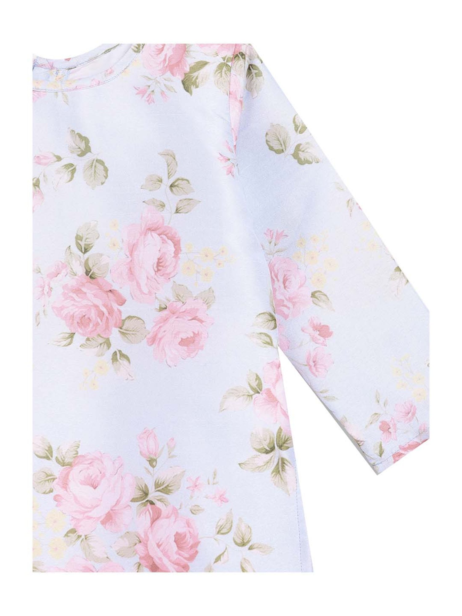 Ahalyaa Kids Pink Floral Print Kurta & Dhoti