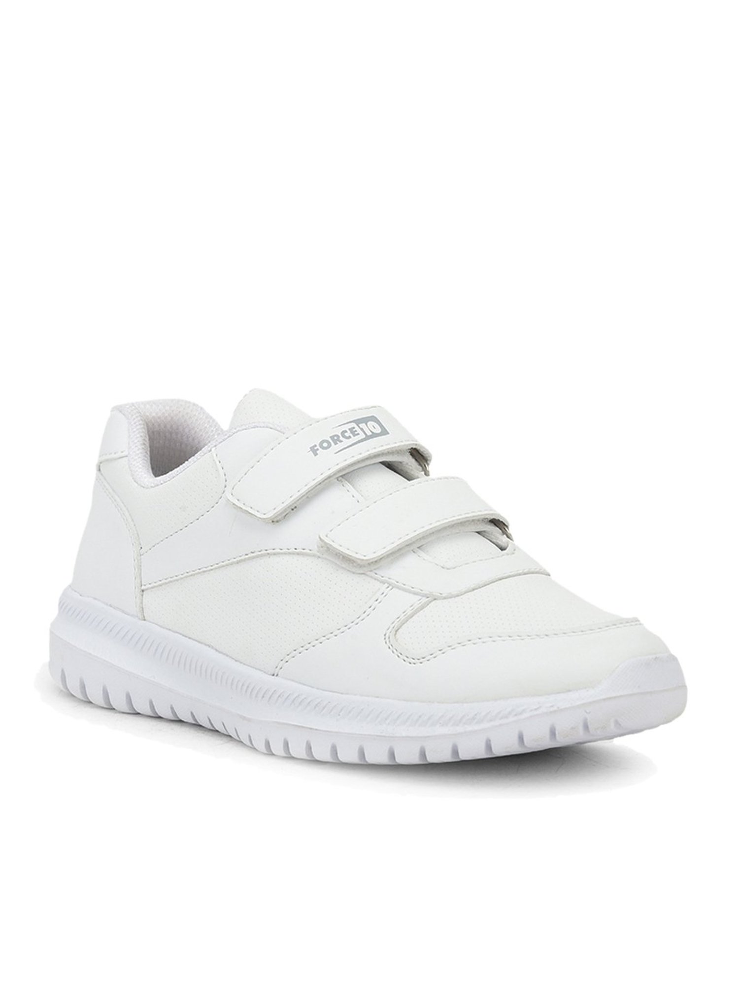 Force 10 By Liberty Kids White Velcro Shoes
