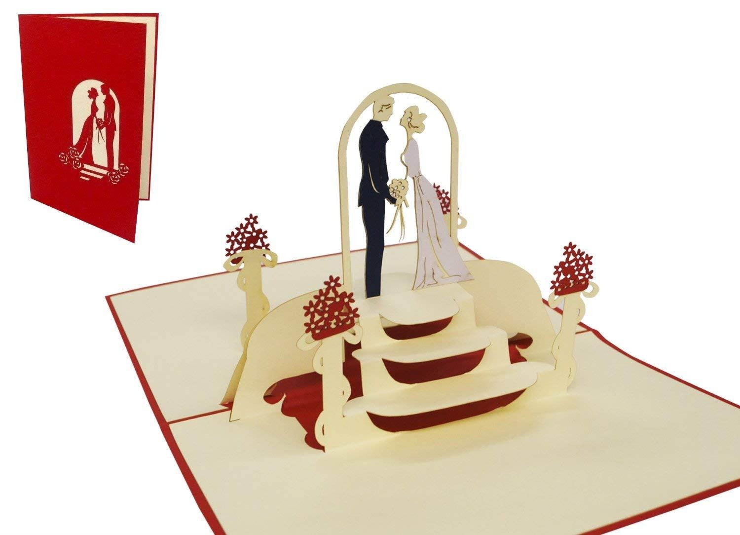 LIN Pop Up 3D Greeting Card for Halloween, Scary Bat