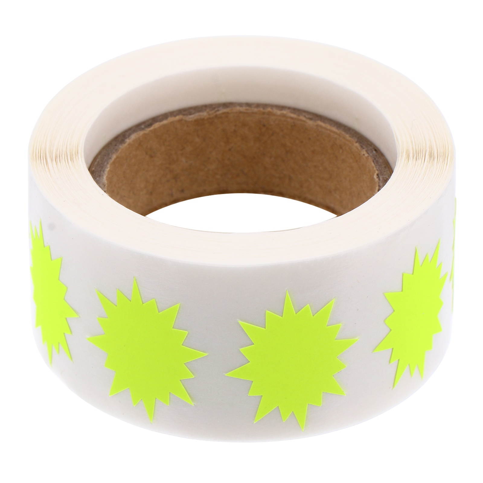 1 Roll/500pcs Decorative Stickers Fluorescent Color Label Explosion Pattern Label