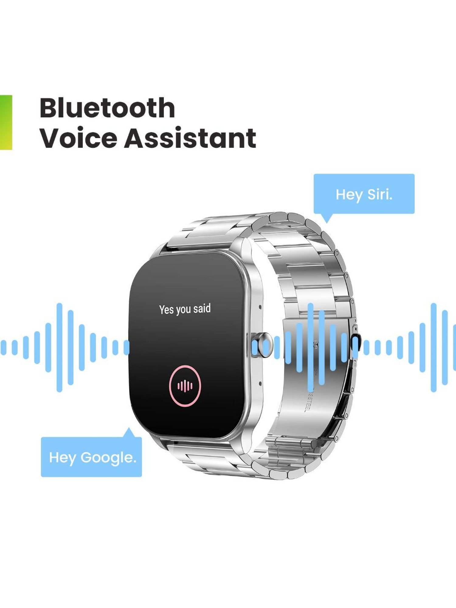 Amazfit Pop 3S BT Calls Smartwatch with 1.96 AMOLED Display & AI Voice Assistance (Metallic Silver)