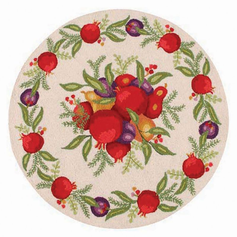 1'8"x2'6" Oval Braided Plaid Accent Rug Multicolored - The Lakeside Collection