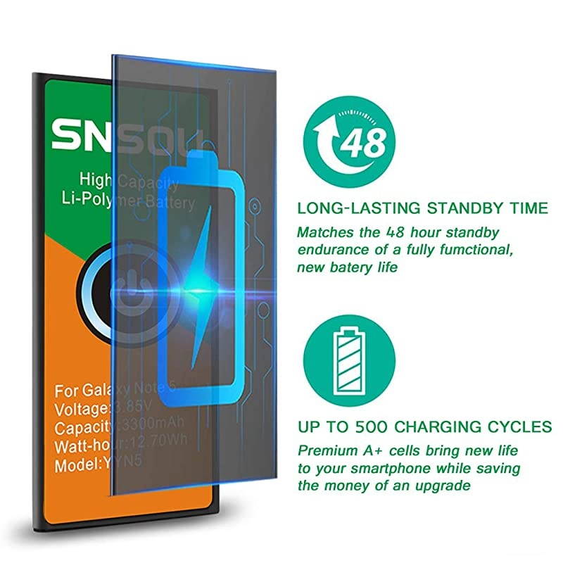 3300mAh Galaxy Note 5 Battery Replacement Kit for Samsung Galaxy Note 5 with Repair Tool Kit