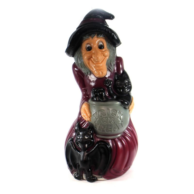 Halloween 34.0" 33" Light Up Wicked Witch Lighted Trick Treat  -  Decorative Holiday Scene Props