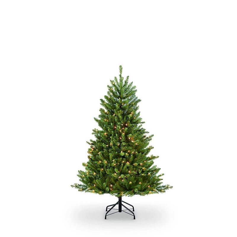 4.5ft Pre-lit Forest Fir Artificial Christmas Tree - Puleo