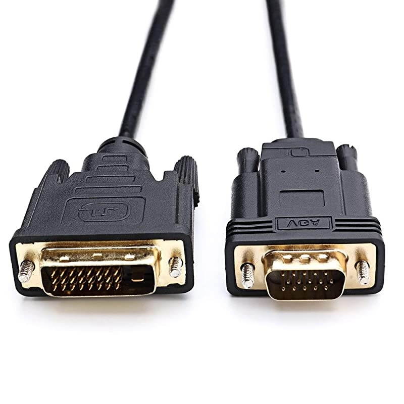 DVI to VGA Cable Active DVI D 24+1 to VGA Male to Male Adapter Cable 66ft 2m Black