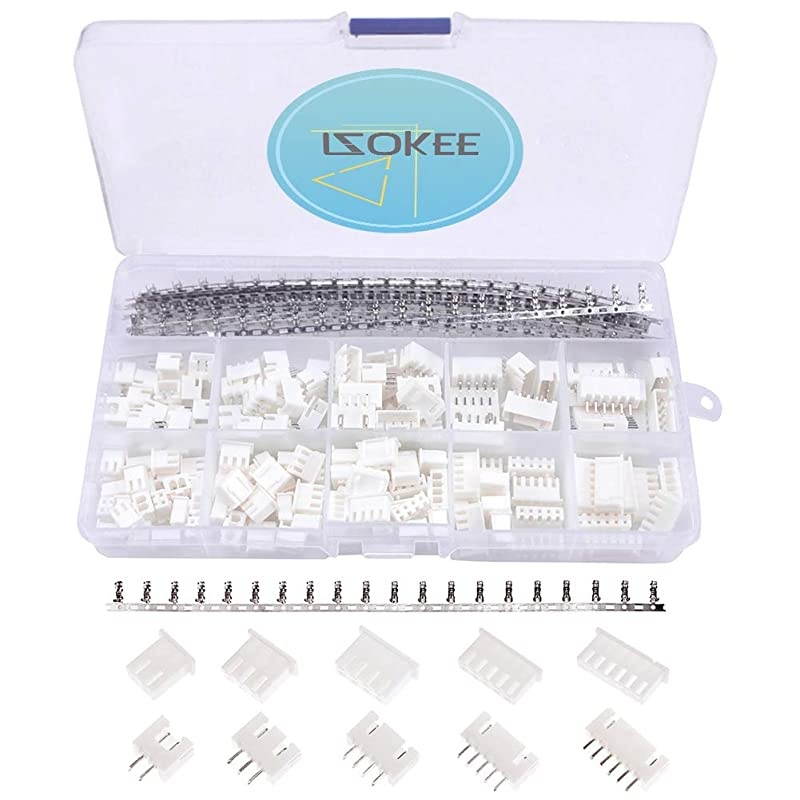 460pcs JST Connector Kit with 254mm JSTXH 23 45 6 Pin Housing Female and Male Connector Plug 254mm Female Pin Terminal Connector