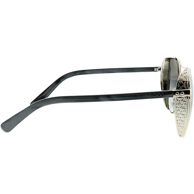 Jimmy Choo  B4E FQ Womens Aviator Sunglasses White Gold 58mm