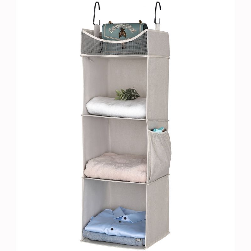 StorageWorks 4 Shelf Hanging Closet Organizer Gray