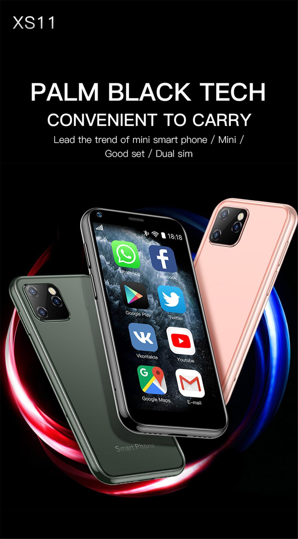 Super Mini  XS11 SmartPhone 1GB RAM 8GB ROM 2.5 Inch MT6580A Quad Core Android 6.0 1000mAh 2.0MP Small Pocket Mobile phone