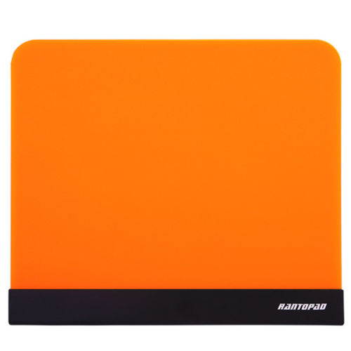 Rantopad Cube Acrylic LED Backlit Gaming Mouse Pad - USB Power Supply, No-skid Base, No-tangle cable, 10.2x8.6x0.2 in - Orange
