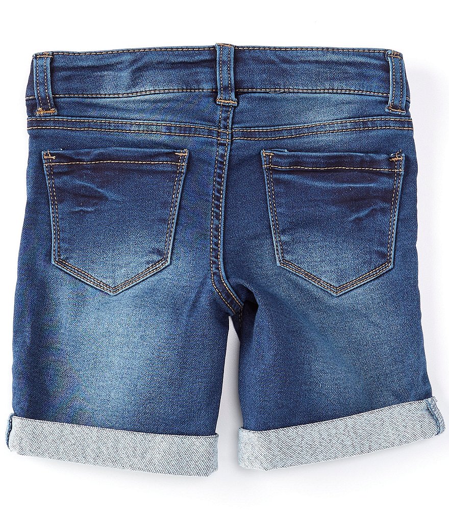 Hippie Girl Little Girls 4-6X Roll-Cuff Denim Bermuda Shorts