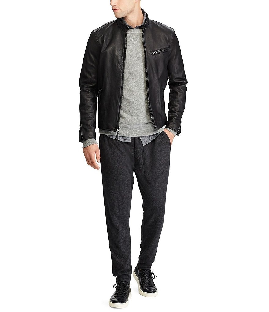 Polo Ralph Lauren Brooklands Cafe Lambskin Racer Jacket