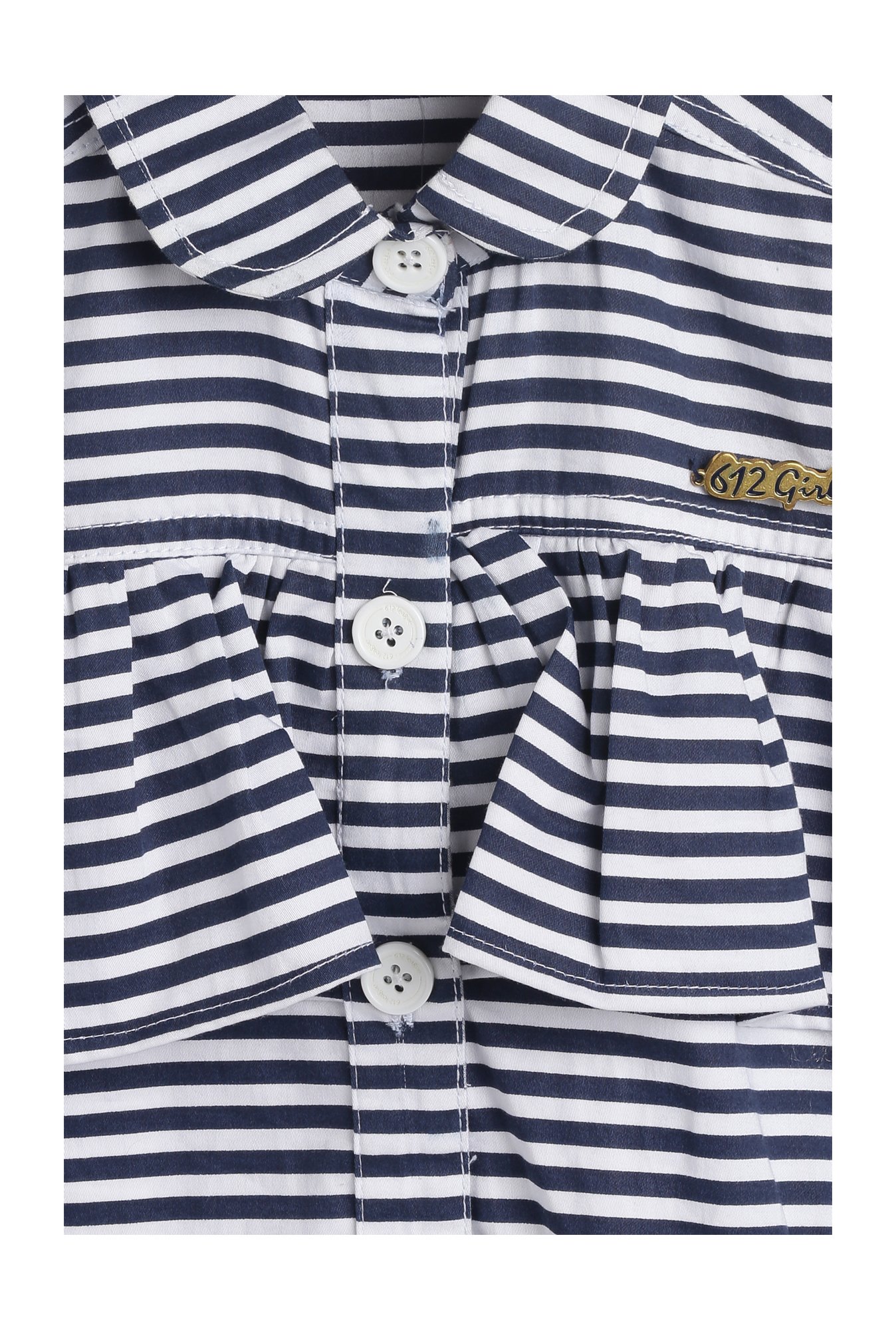 612 League Kids Blue Striped Top