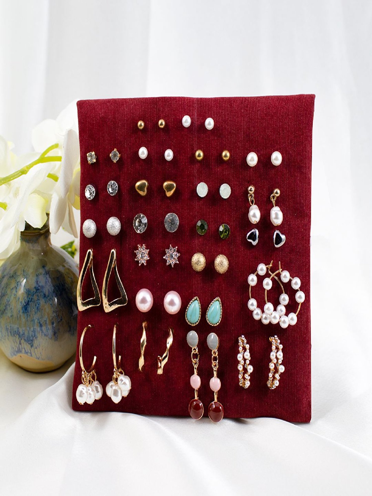 Jewelz Fashion Silver Hoop Earring Set Pack of 24