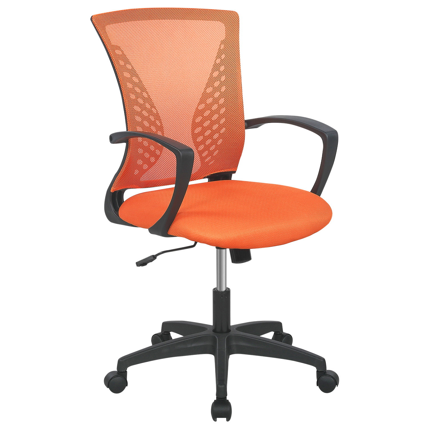 Mesh Office Chair Desk Chair Computer Chair with Lumbar Support Armrest Rolling Swivel Adjustable Ergonomic Task Chair for Adults(Orange)