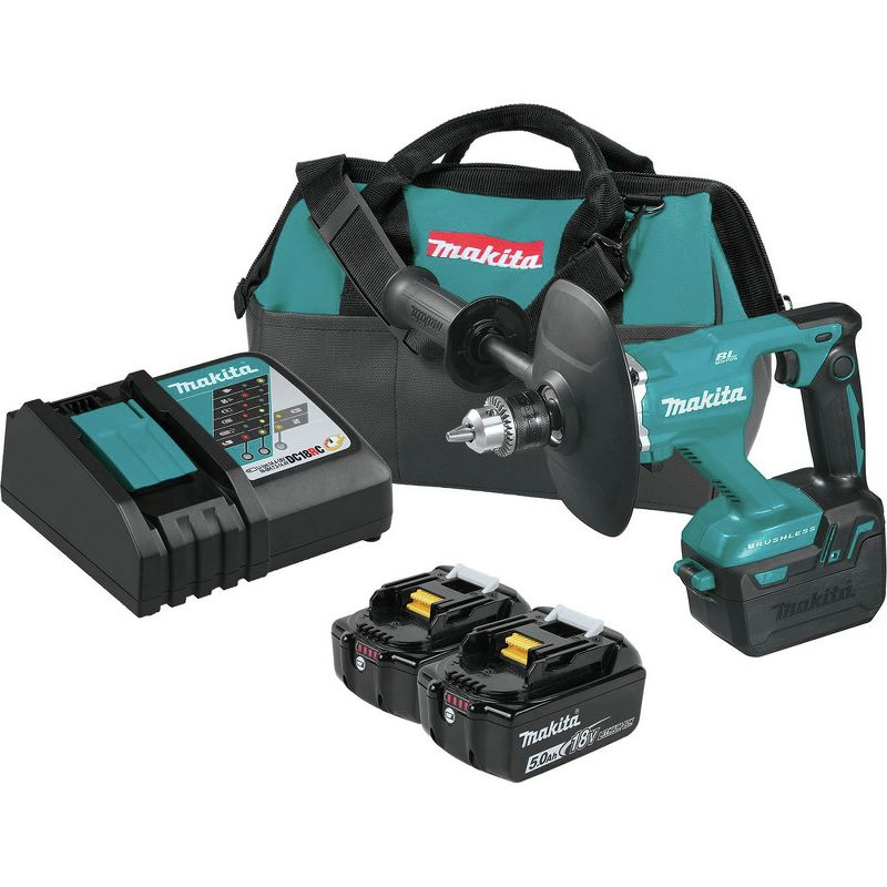 Makita XTU02T 18V LXT Lithium-Ion Brushless 1/2 in. Cordless Mixer Kit (5 Ah)