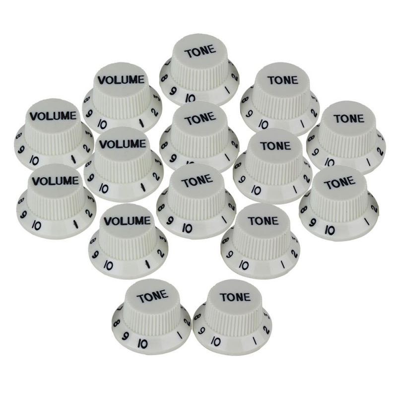 BQLZR 5piece Hut UFO Bell Control Knob 1 Volume 2 Tone for Electric Guitar Mint Green