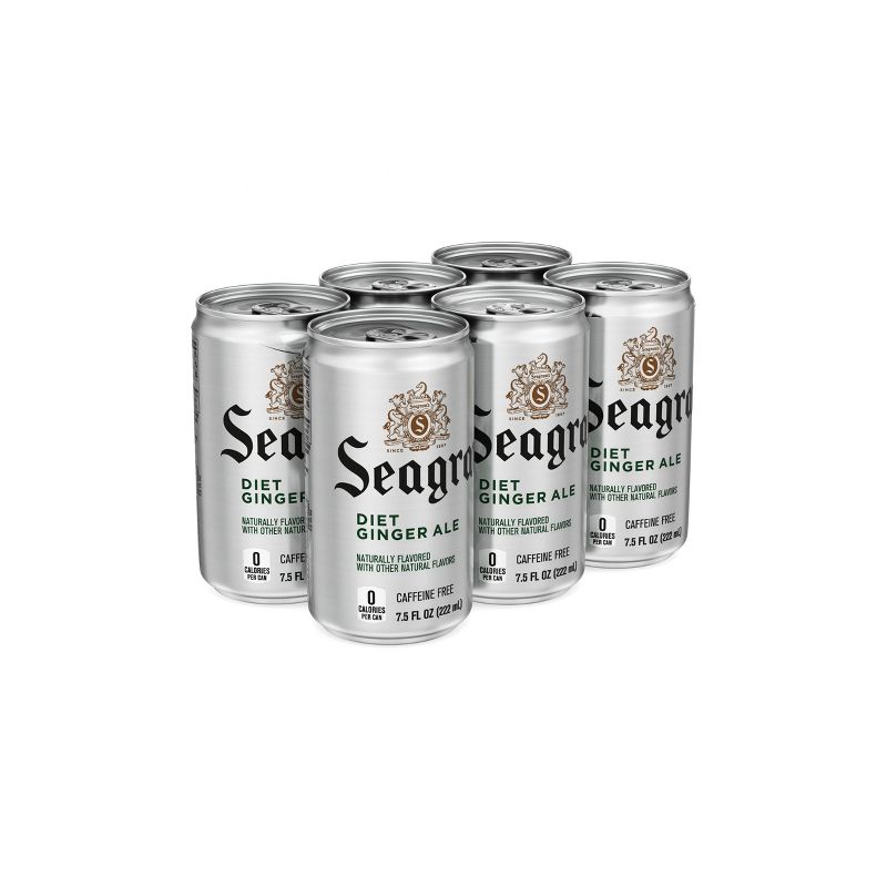 Seagram's Diet Ginger Ale Soda - 6pk/7.5 fl oz Cans