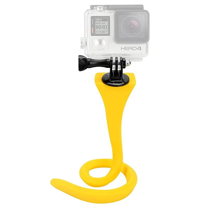 Flexible Stand for GoPro Twistable Mount for GoPro and Sports Cameras Yellow