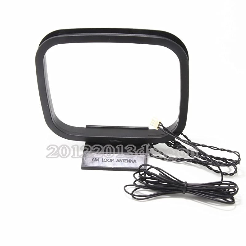 FM and AM Loop Antenna with 3-Pin Mini Connector for Sony Sharp Stereo AV Receiver Systems