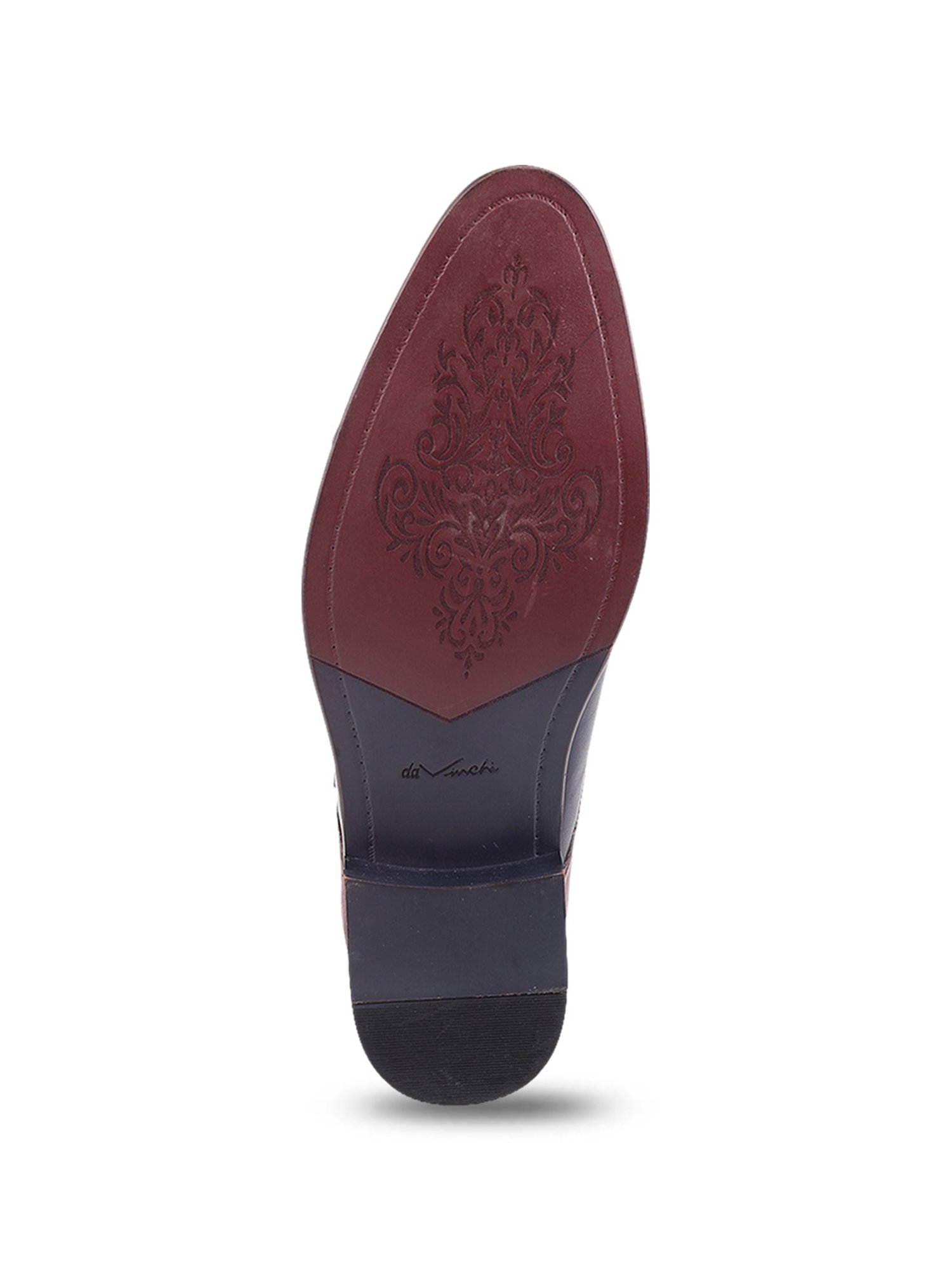 Da Vinchi by Metro Men's Wine & Blue Monk Shoes